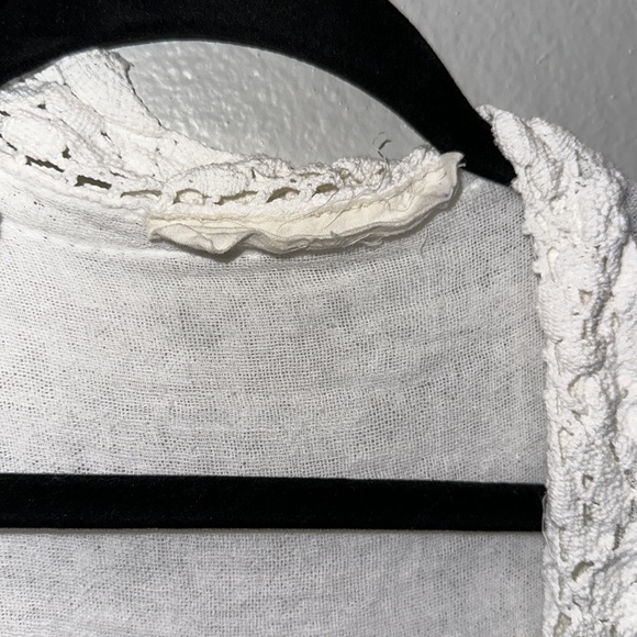 JEN’S PIRATE BOOTY white cotton crochet boho duster beach coverup maxi dress M/L - Picture 10 of 12